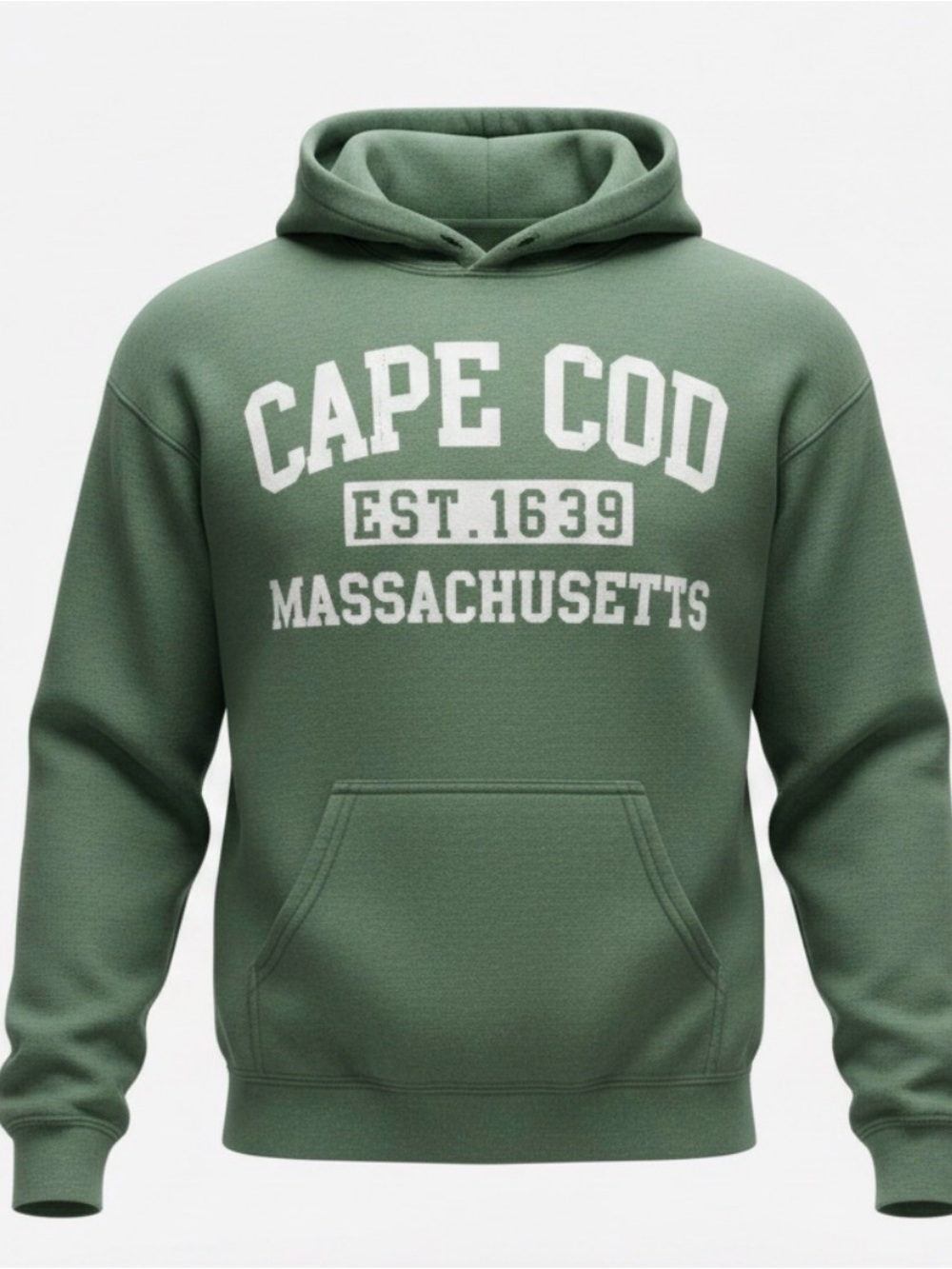 Cape Cod Massachusetts Green Hoodie Sweatshirt